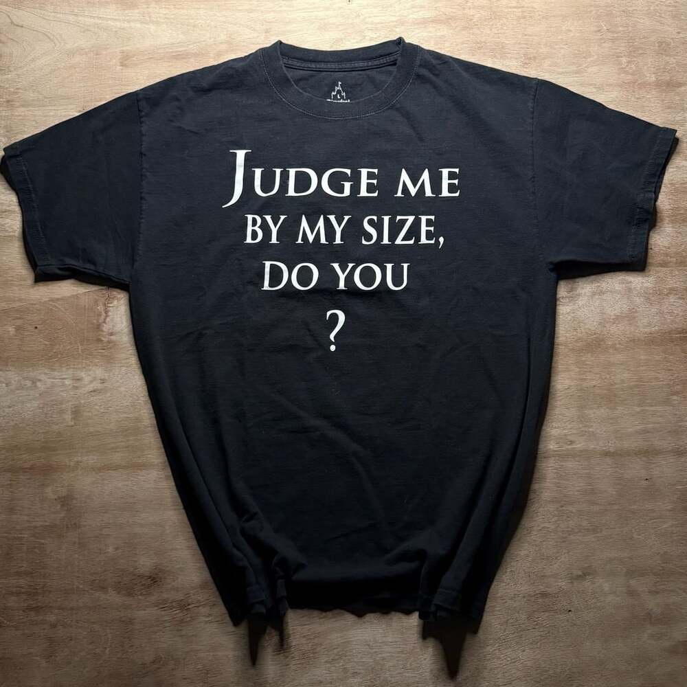 Disney Parks Star Wars Yoda Judge Me By My Size T-Shirt Size L Black